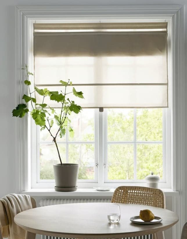 Zebra blinds in a bright room